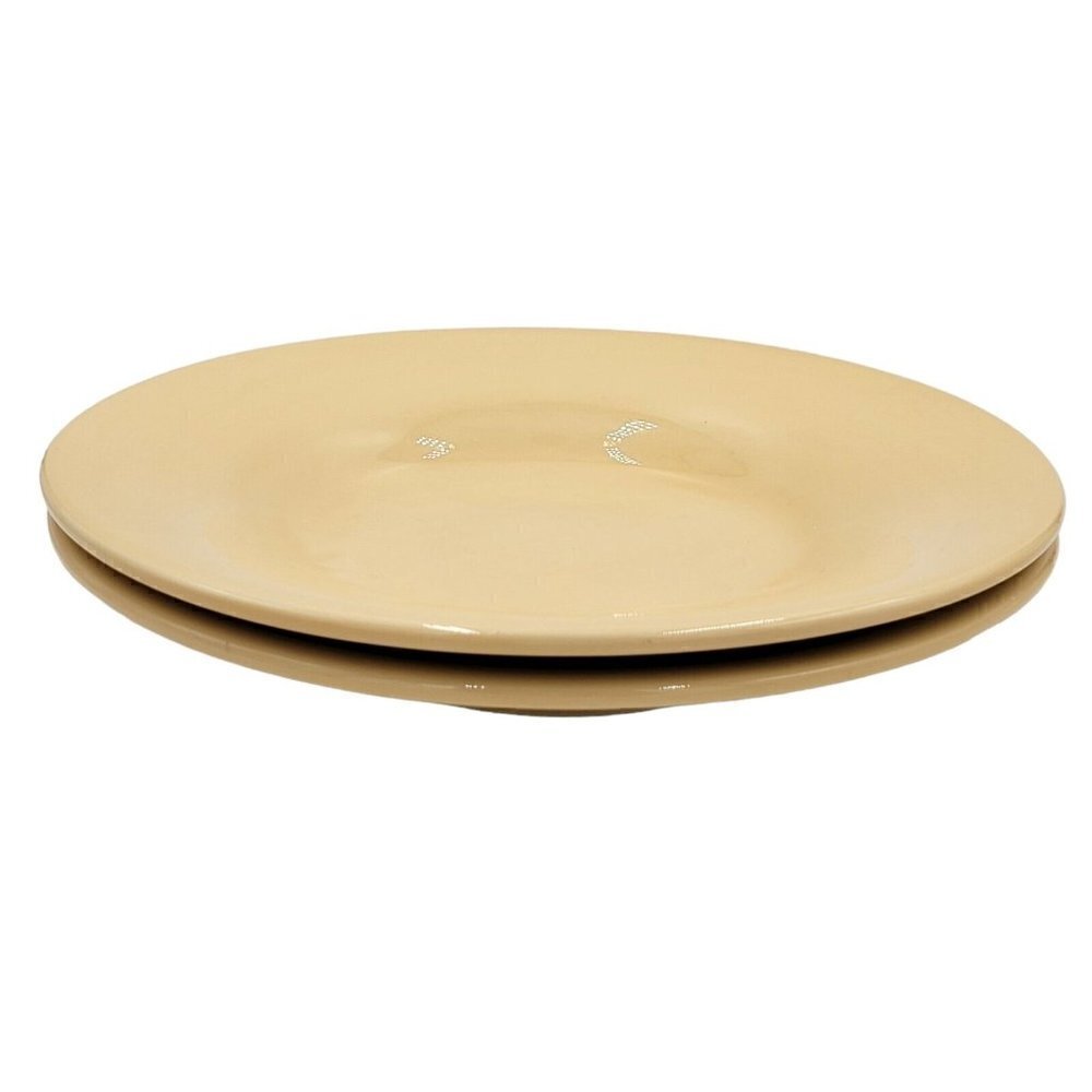 Pottery Barn Sausalito Yellow Amber Rim Rimmed Soup Salad Pasta Bowls Set of 2